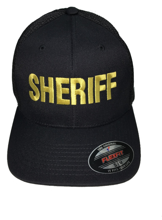 "sheriff" Cap Front In Marine Gold Thread On Black - Baseball Cap Clipart (600x800), Png Download