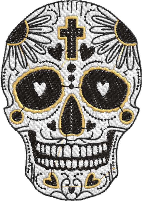 Caveira Bordada Clipart (800x800), Png Download