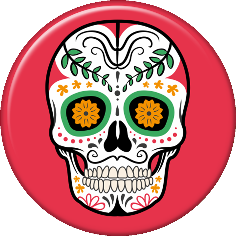 Ps385-01 - Tete De Mort Couleur Clipart (1000x1000), Png Download