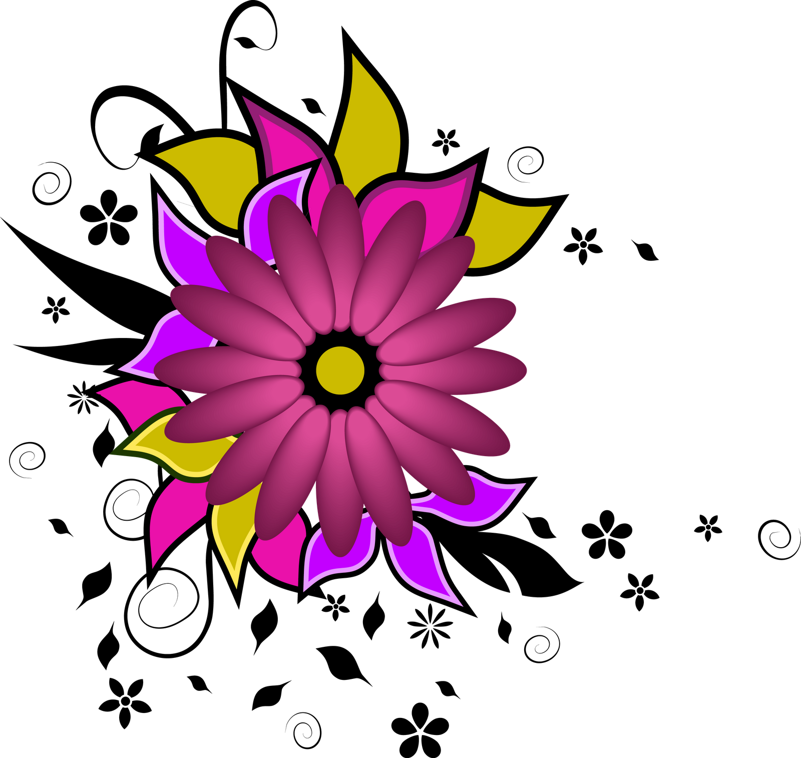 Fantasy Flower - African Daisy Clipart (1600x1514), Png Download