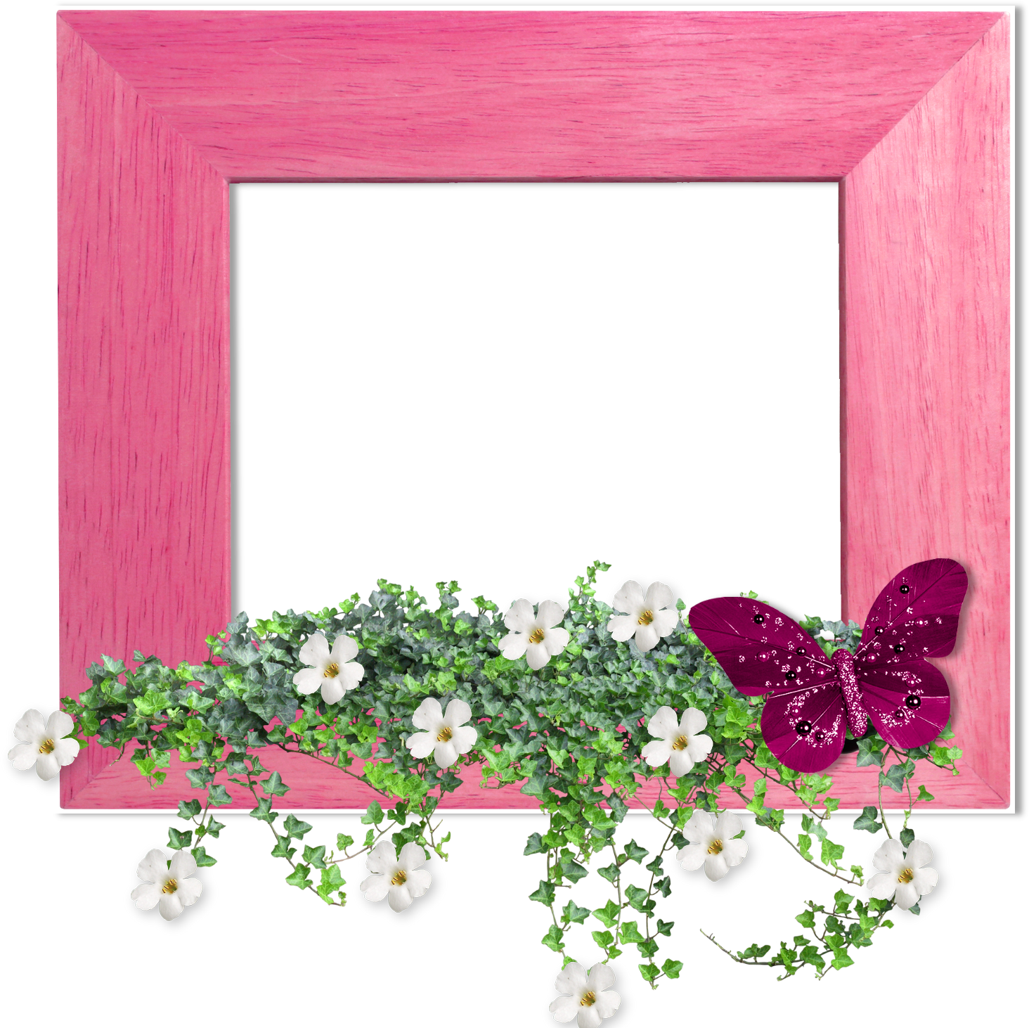 Marcos Para Fotos Con Flores - Enredadera Png Clipart (1464x1462), Png Download