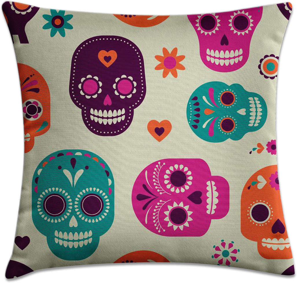 Capa De Caveiras Mexicana Colorida - Day Of The Dead Clipart (1200x1069), Png Download