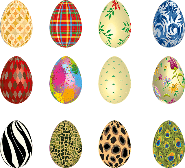 Easter Eggs Vector - Easter Eggs Vector Png Clipart (640x581), Png Download