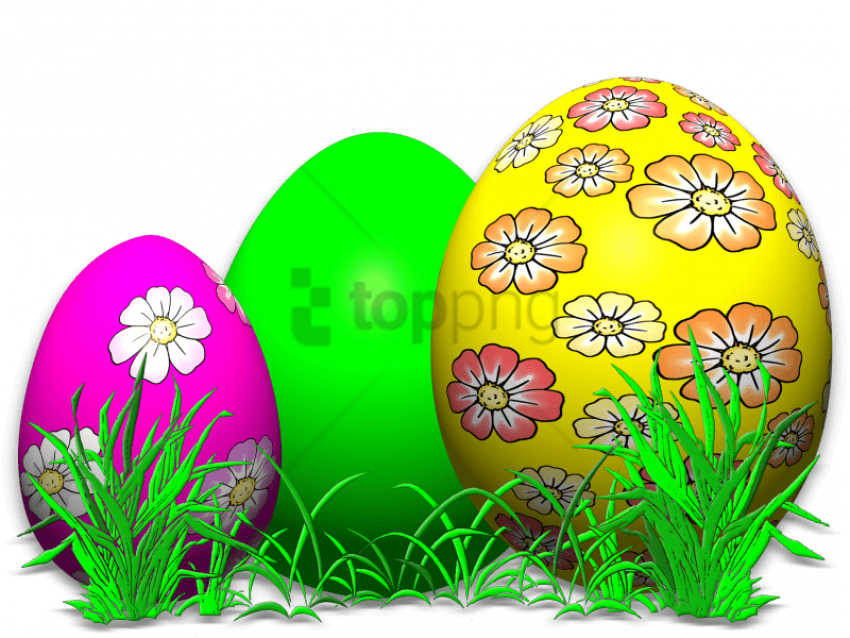 Free Png Easter Coloring Book - Clipart Easter Eggs In The Grass Transparent Png (850x638), Png Download