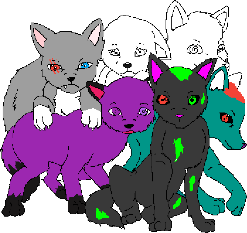 Iam A Wolf - Bases Wolfs Clipart (1000x1000), Png Download