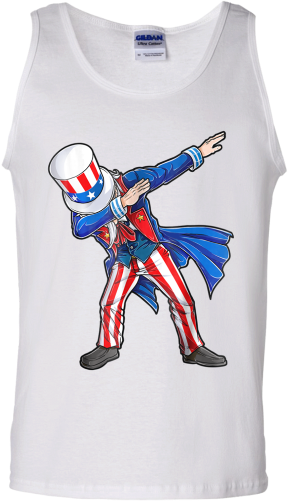 4th Of July Shirts For Kids Dabbing Uncle Sam Boys - Gucci Tiger T Shirt White Clipart (1024x1024), Png Download