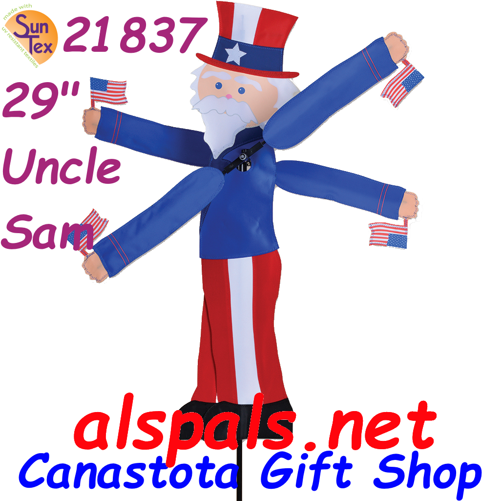 21837 Uncle Sam 29" , Whirligig - Cartoon Clipart (1024x1024), Png Download