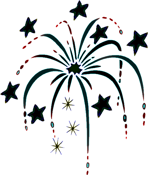 #fuegos Artificiales#freetoedit - Fireworks Clip Art Black White - Png Download (600x600), Png Download