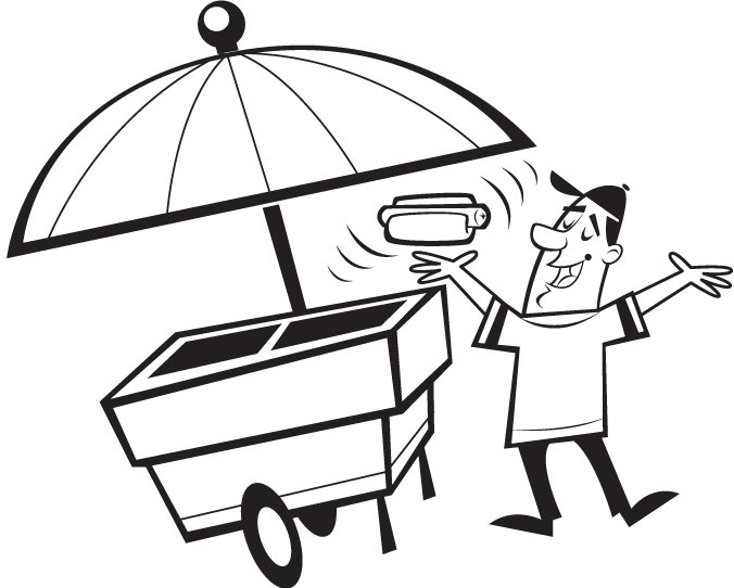 Here S Where We Will Be Hot Dog Stand Drawing Easy Clipart Large Size Png Image Pikpng