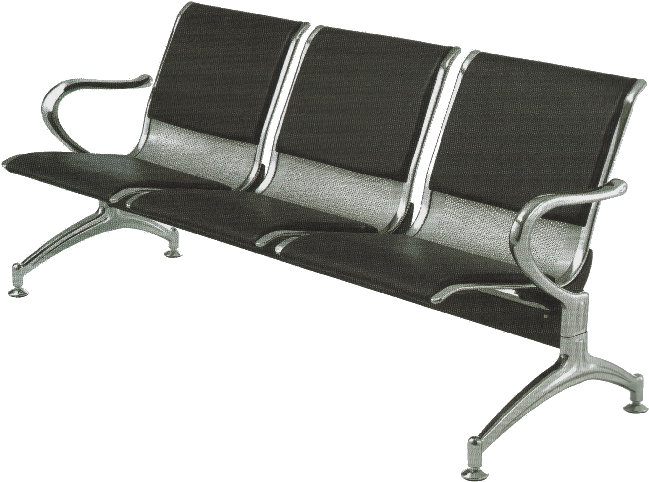 Airport Bench Ss - Waiting Chair 3 Seater Clipart (663x502), Png Download