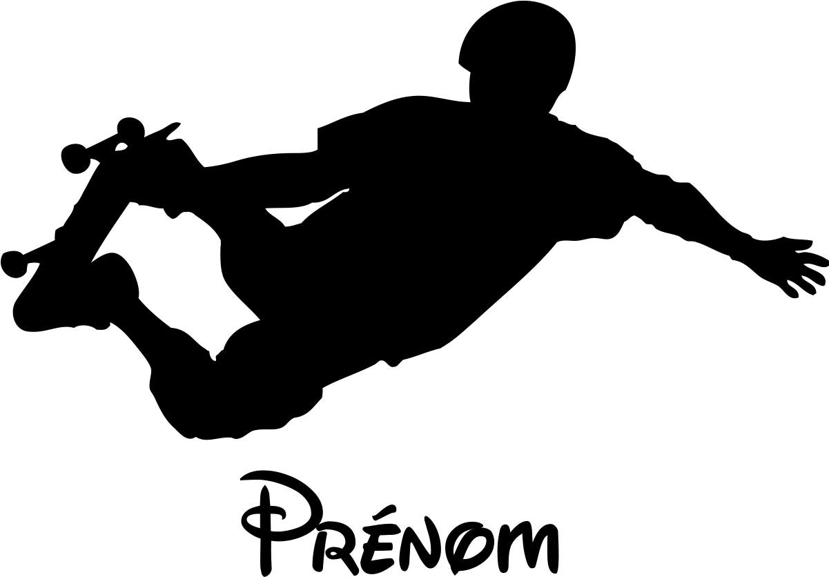 Sticker Prenom Personnalisable Skater Ambiance Sticker - Side Wall Pop Design Clipart (1200x1200), Png Download