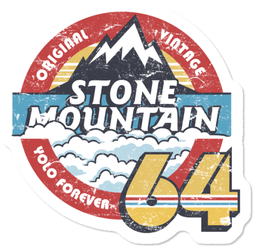 Stonemountain64 Retro Sticker Sticker - Label Clipart (650x650), Png Download
