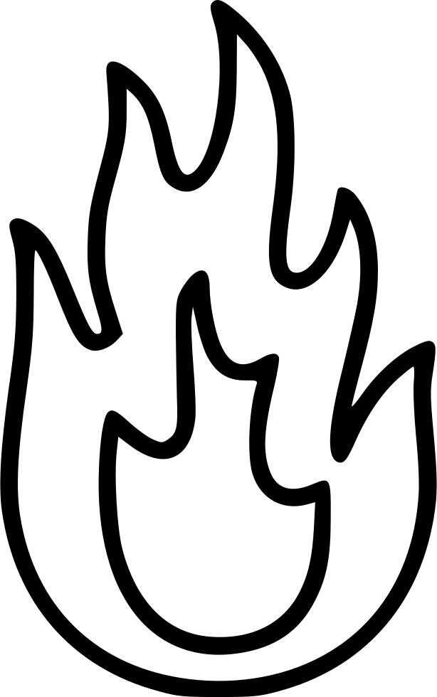 Png File Svg - Fire Drawing Line Png Clipart (614x980), Png Download