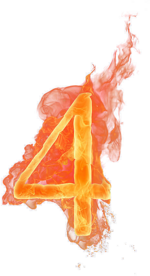 Flame Numerical Digit - Flame Clipart (650x619), Png Download