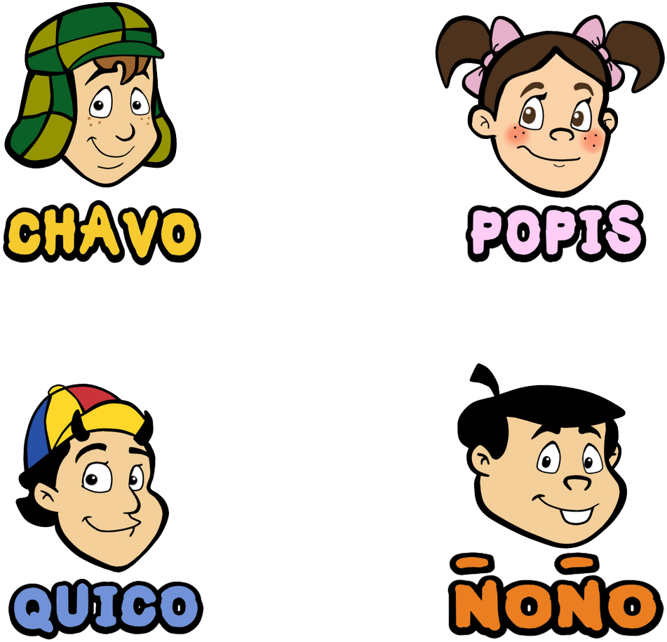 Here's All The Kids Headshots From El Chavo Del Ocho - El Chavo Del Ocho Clipart (951x915), Png Download