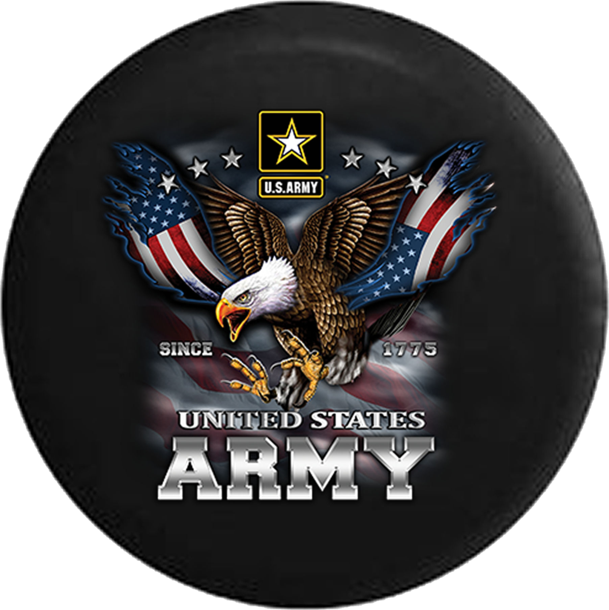 Tire Cover Pro - Us Army Eagle T Shirts Clipart (1197x1200), Png Download