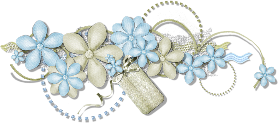 Ch - B *✿* - Scrapbooking Fleur Bleu En Png Clipart (1024x975), Png Download