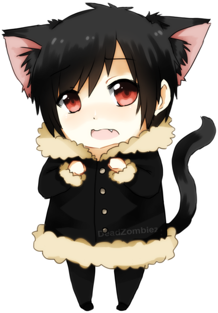 Pics Of Anime Neko Boys - Izaya Orihara Chibi Png Clipart (600x716), Png Download