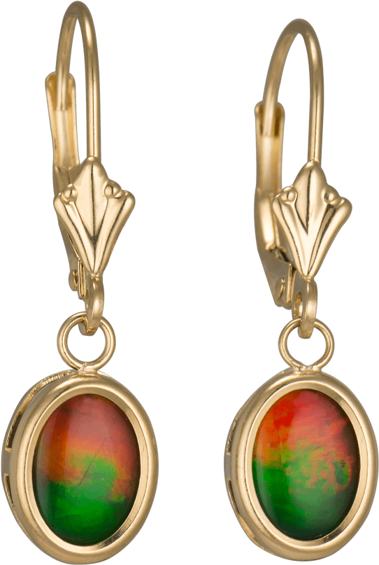 Mila 14k Yellow Gold Earrings By Korite Ammolite - Earrings Clipart (1200x1200), Png Download
