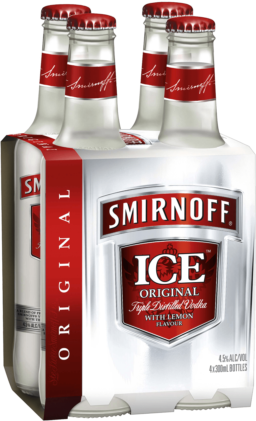 Smirnoff Ice Bottle - Smirnoff Ice 4 Pack Clipart (2000x2000), Png Download