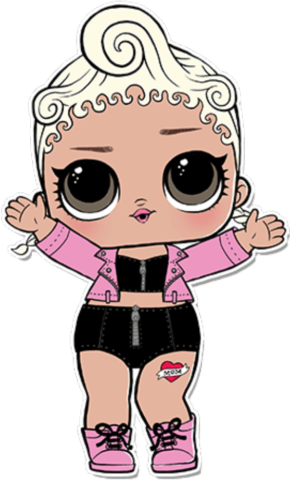 Bonecas Lol Serie 2 Retro Club Pink Baby Png - Lol Surprise Pink Baby Clipart (840x1146), Png Download