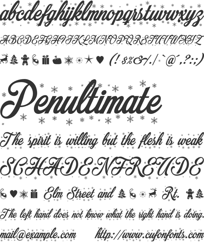 Merry Christmas Flake Font Preview - Calligraphy Clipart (660x784), Png Download