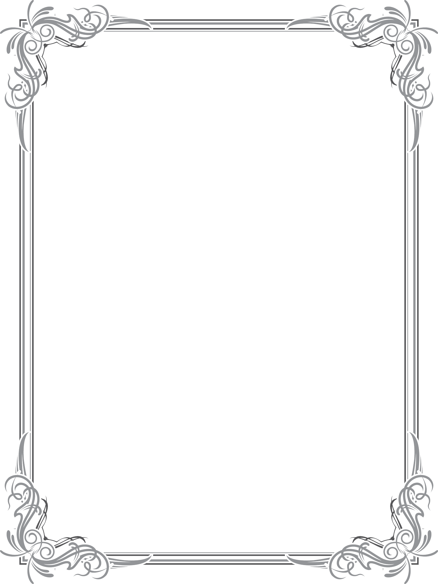 Boarders, Dividers, Framed Art, Clip Art, Arabesque, - Png Download (1500x1999), Png Download