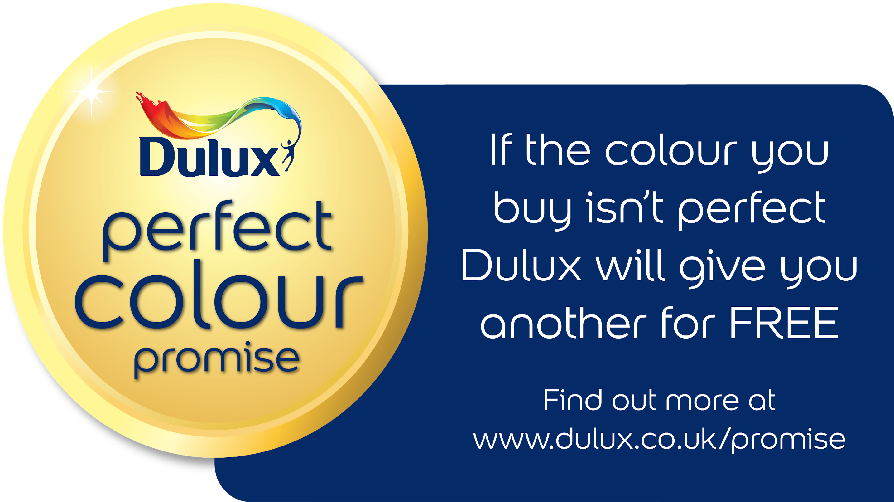 Dulux Price Promise - Dulux Perfect Colour Promise Clipart (2875x1617), Png Download