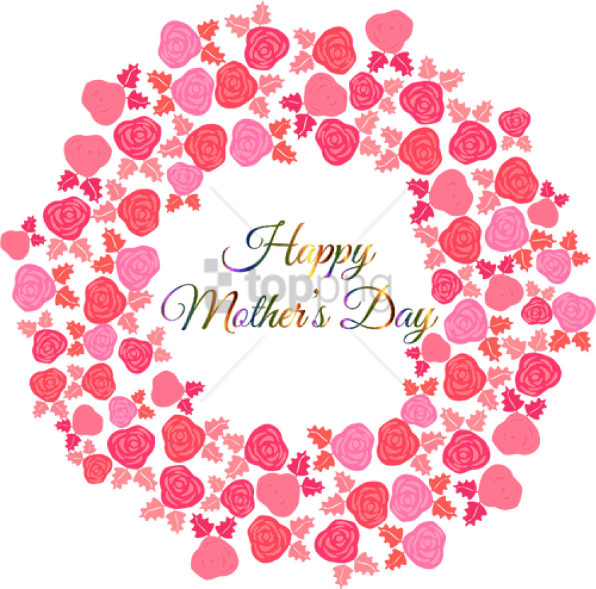 Free Png Bouquet Of Pink Flowers - Happy Mothers Day Image Flower Clipart (850x840), Png Download