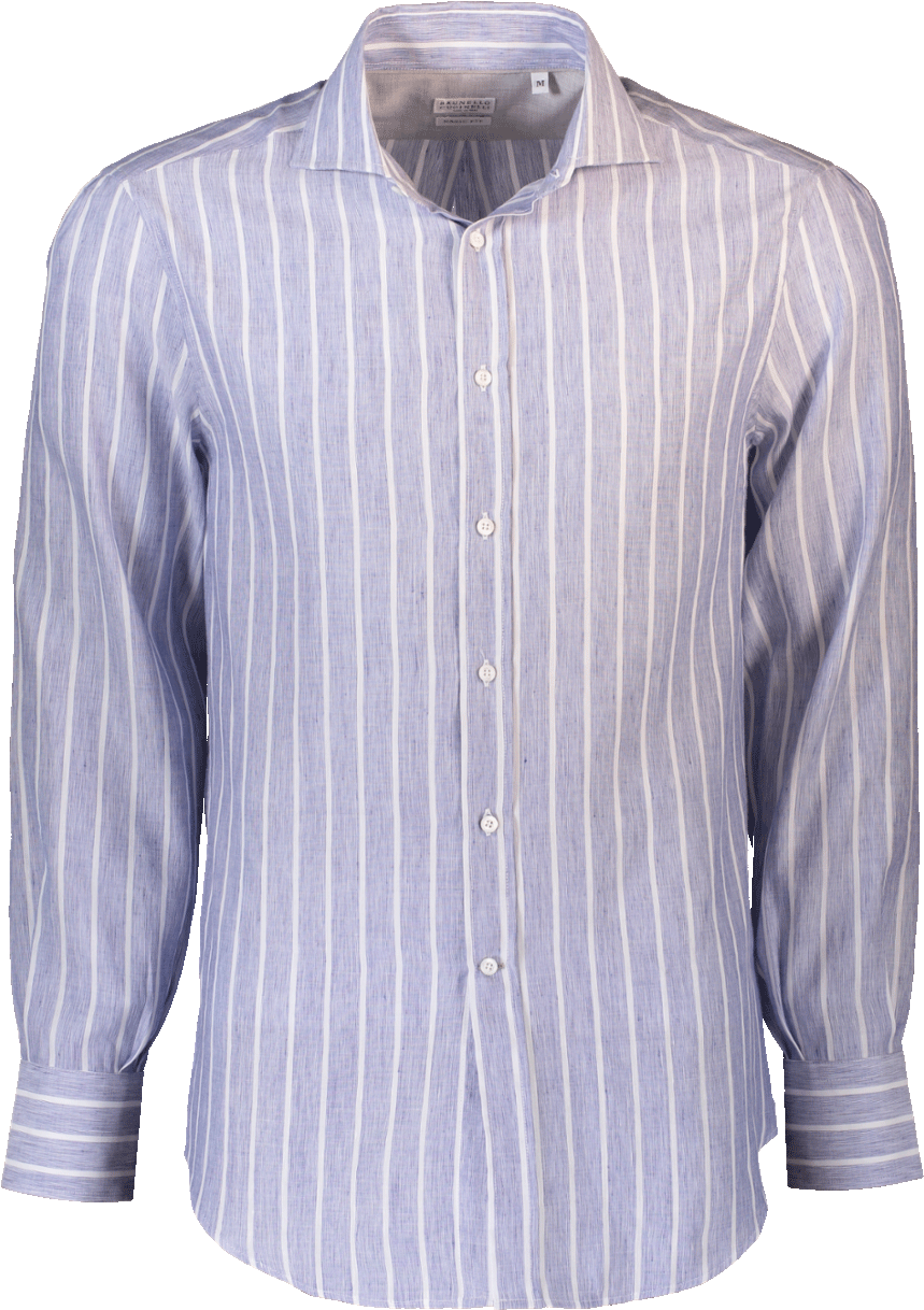 Striped Button Down Shirt - Button Clipart (960x1223), Png Download