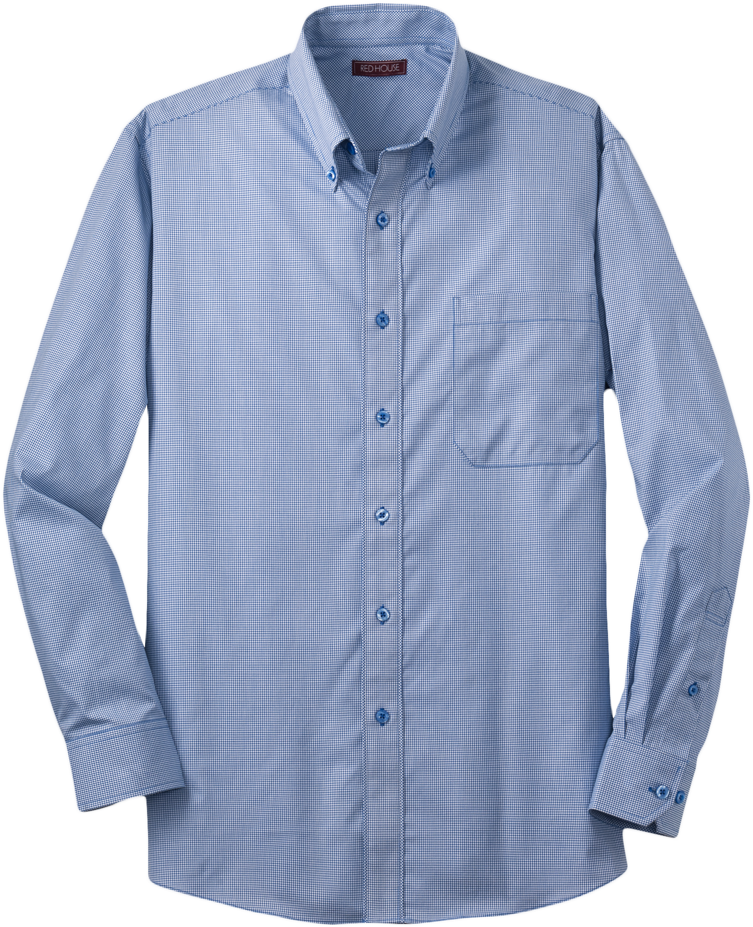 Mini Check Non Iron Button Down Shirt - Button Down Shirt Transparent Clipart (1500x1846), Png Download
