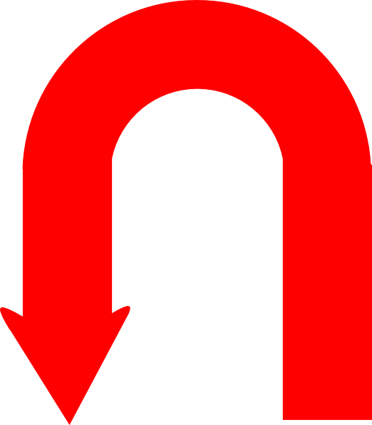 U Turn Sign Red Clipart (522x596), Png Download