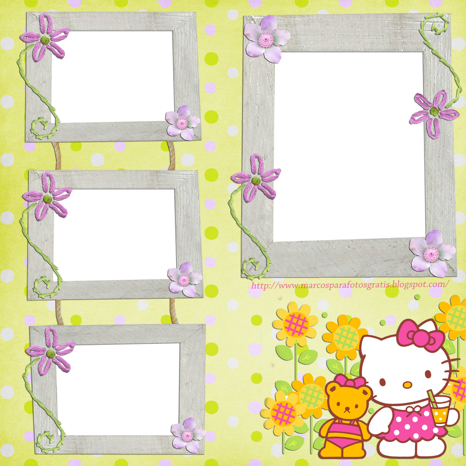 Baby Frame Hello Kitty Clipart (1600x1600), Png Download