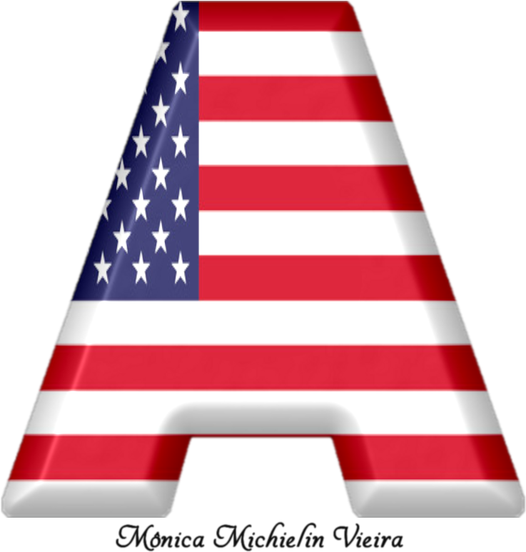 Alfabeto Da Bandeira Dos Estados Unidos Em Png - Us Iran Flag Clipart (800x800), Png Download