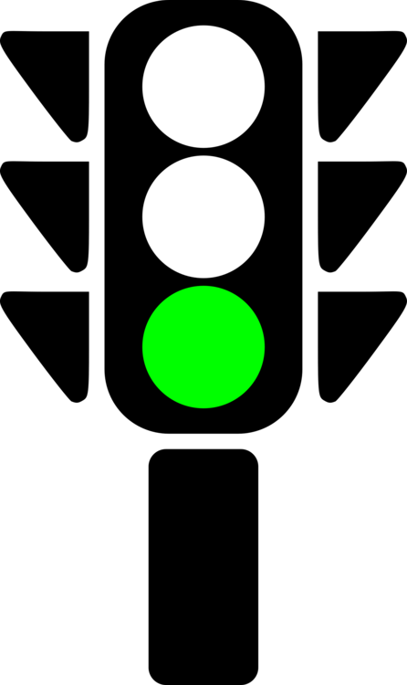 Traffic Light Green-light Computer Icons - Green Traffic Light Icon Clipart (446x750), Png Download