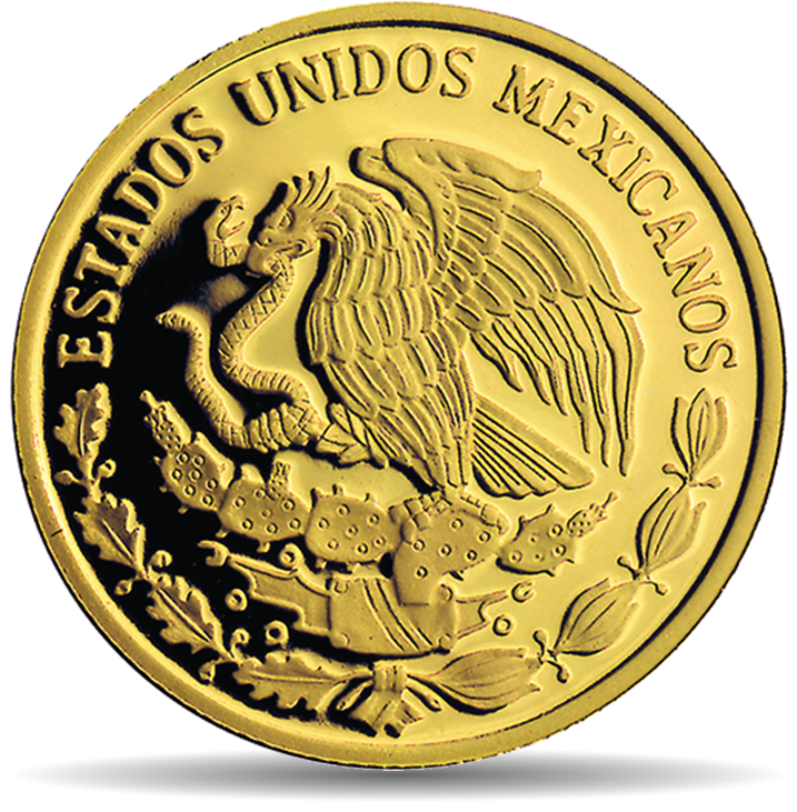 Escudo Nacional Mexicano Oro , Png Download - Moneda De Oro Mexico Clipart (717x731), Png Download