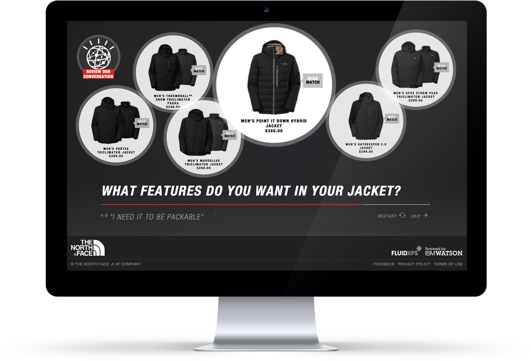 The North Face Debuts Fluid Expert Personal Shopper - North Face Artificial Intelligence Clipart (1886x1414), Png Download