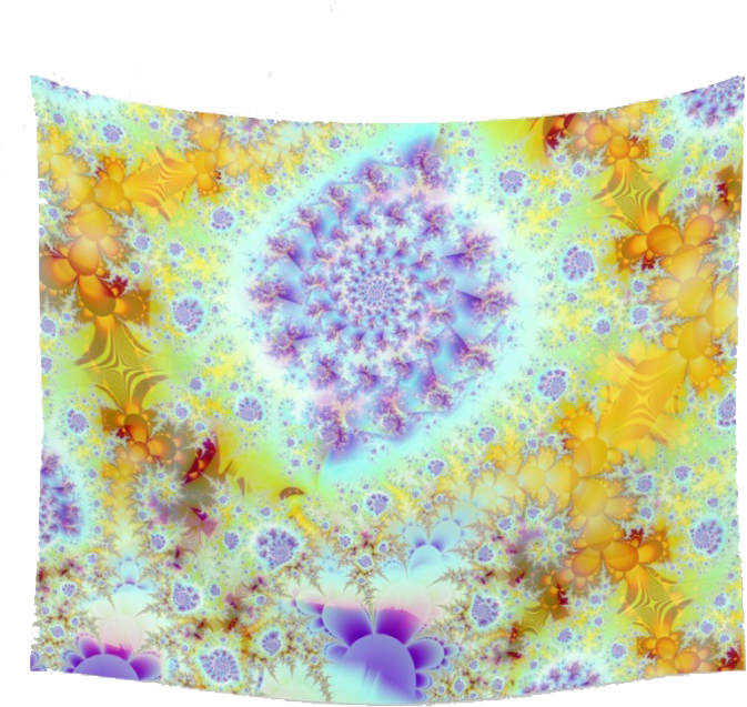 Golden Violet Sea Shells, Abstract Fractal Ocean - Cushion Clipart (700x700), Png Download