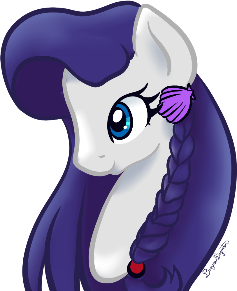 Koharuveddette, Braid, Bust, Cute, Female, Hair Ornament, - Cartoon Clipart (1000x1000), Png Download