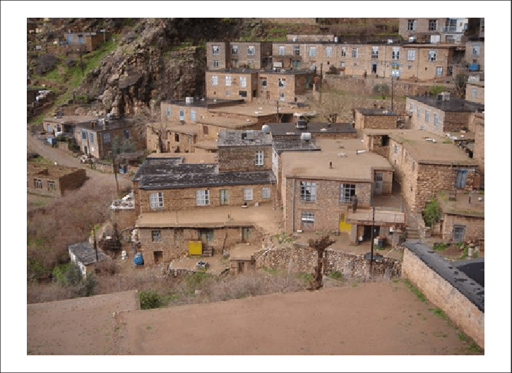 Extrovert Texture, Mountainous Type, No Clear Boundaries - Mountain Village Clipart (725x528), Png Download