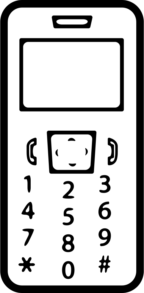 Mobile Buttons Png - Telefon Zahlen Clipart (484x980), Png Download