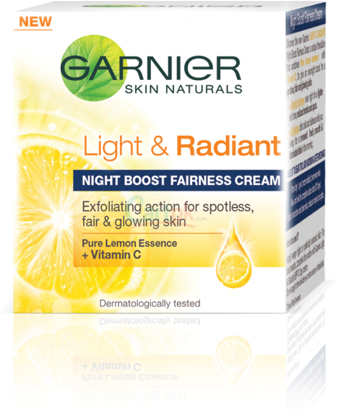 Garnier Skin Naturals Light And Radiant Night Cream - Garnier Clipart (860x1120), Png Download