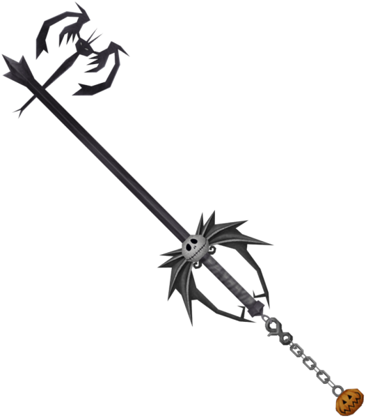 Kingdom Hearts Pumpkin Keyblade Clipart (526x600), Png Download