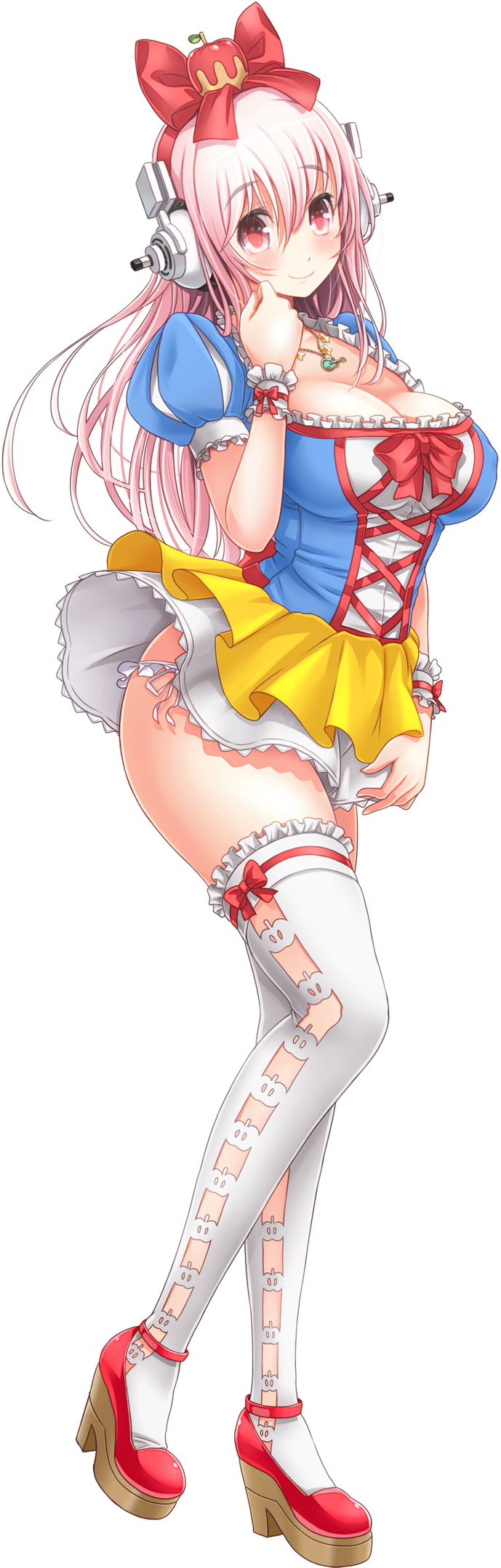 Image - Super Sonico Snow White Clipart (729x2181), Png Download