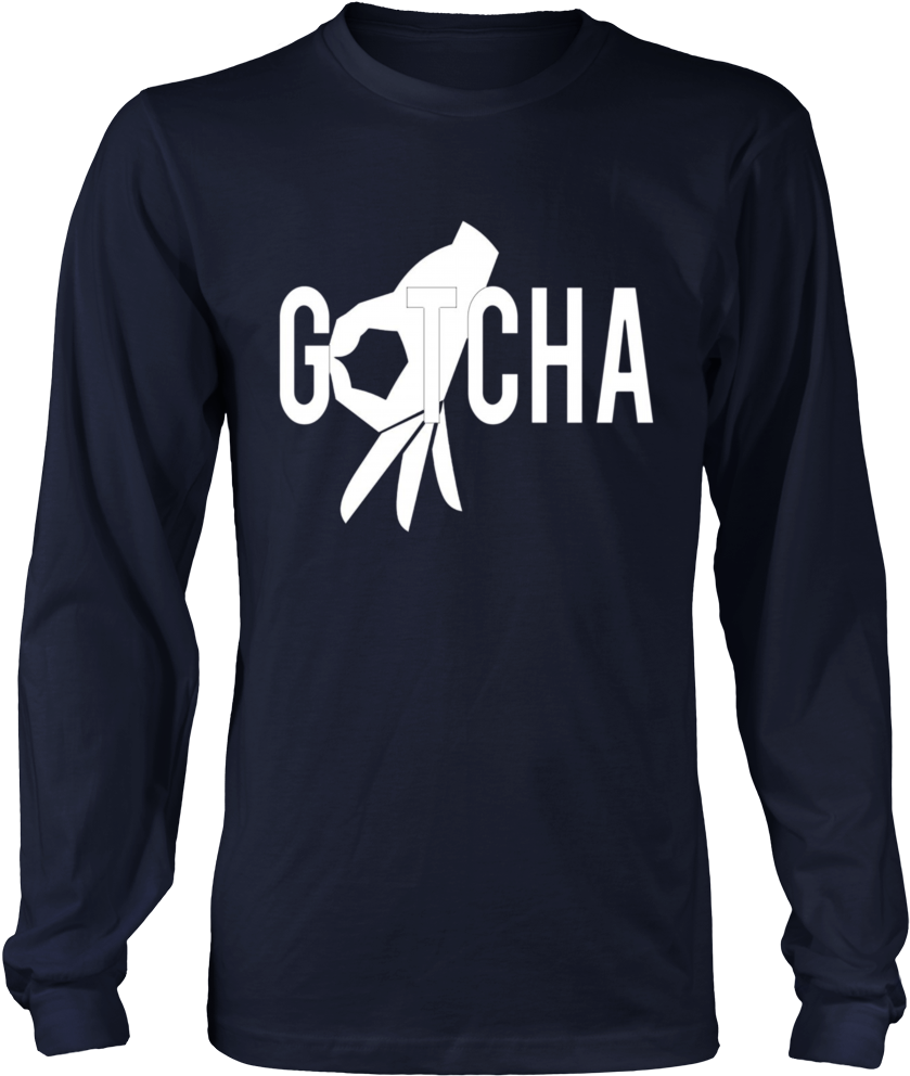 Gotcha Finger Circle Game Tee Shirt Hole Tempting Meme - Long-sleeved T-shirt Clipart (1000x1000), Png Download