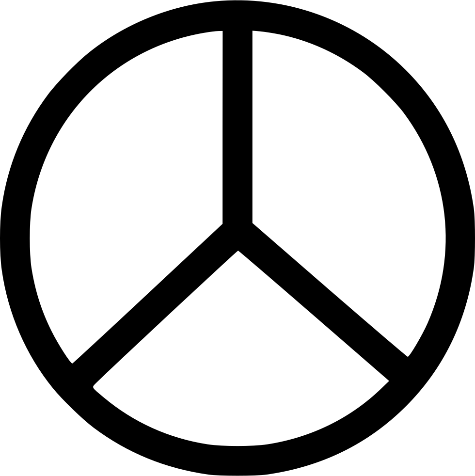 Peace Sign Love Outdoor Outside Comments - White Peace Symbol Clipart (980x982), Png Download
