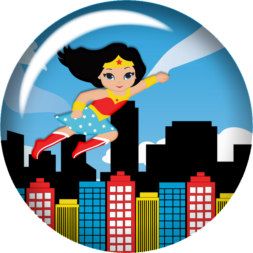 Wonderwoman Baby Clipart - Superhero Birthday Welcome Board - Png Download (819x819), Png Download
