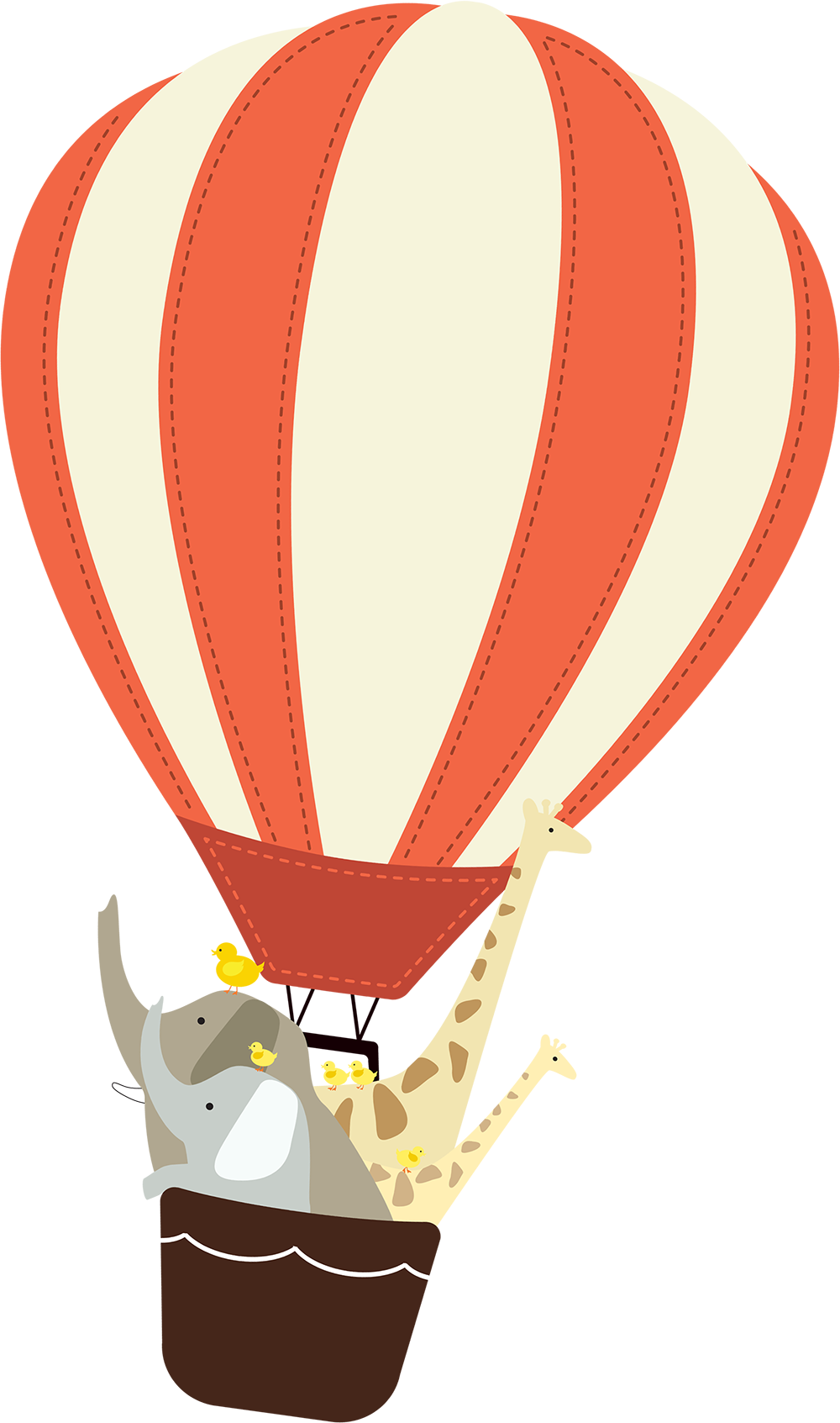 Clipart Baby Hot Air Balloon - Png Download (1000x1693), Png Download