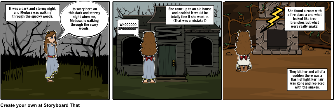 How Medusa Got Snakes For Hair - Cartoon Clipart (1164x385), Png Download