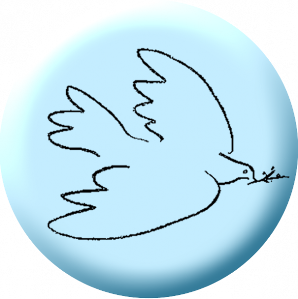 Un Avatar Inspirado En La Paloma De La Paz De Picasso - Picasso Dove Line Drawing Clipart (580x581), Png Download